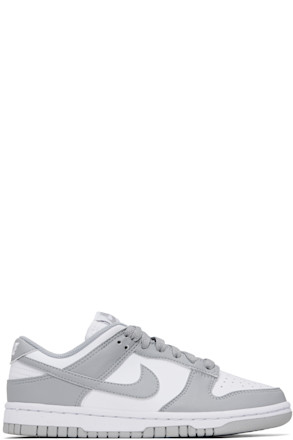 White & Gray Dunk Low Next Nature Sneakers