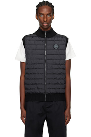 Black 'Black Label' HyBridge Knit Down Vest