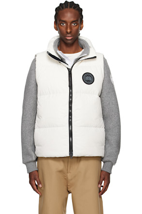 White 'Black Label' Lawrence Puffer Down Vest