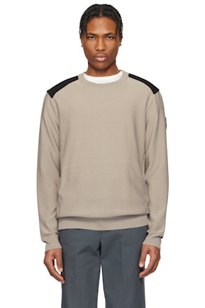 Taupe Dartmouth Crewneck Sweater