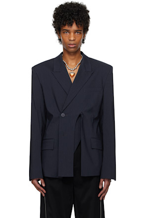 Navy Oversize Split Blazer