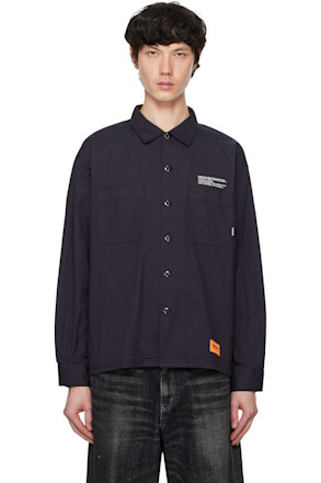 Black Cordlane Work LS Shirt
