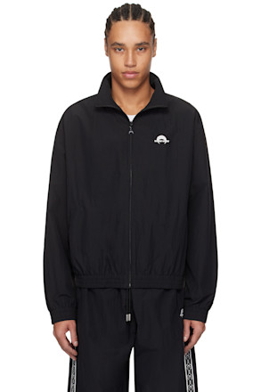 Black Recycled Nylon Track Jacket