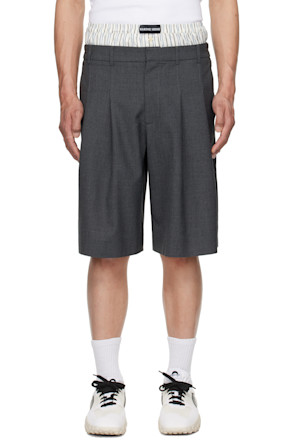 Gray Regenerated Tailoring Shorts