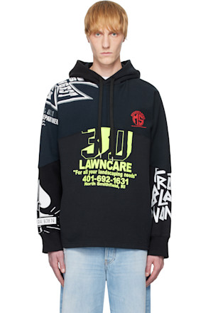 Black Regenerated Graphic Sweatshirts Hoodie