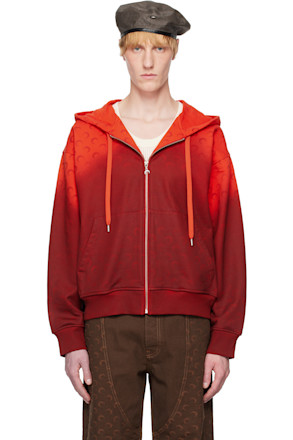 Red Moon Faded Fleece Zipped Hoodie