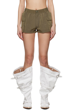 Khaki 2-Way Pockets Shorts