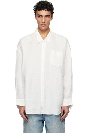 White Drop Neck Shirt