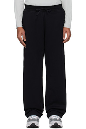 Black Midweight Terry Relaxed Sweatpants