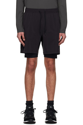 Black 4-Way Combo 7" Training Shorts