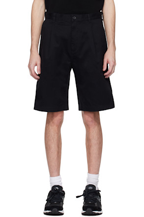 Black Cotton Chino Sophomore Relaxed 10" Shorts