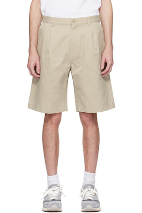 Beige Cotton Chino Sophomore Relaxed 10" Shorts