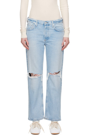 Blue Neve Low Slung Relaxed Jeans