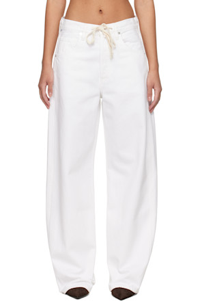 White Brynn Drawstring Jeans