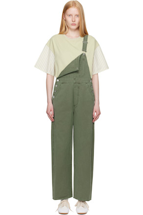 Khaki Freya Denim Overalls