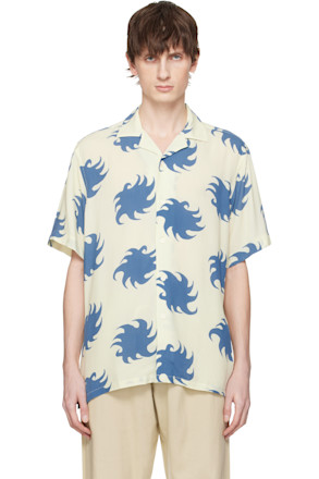 Off-White & Blue Sky Ember Viscose Shirt
