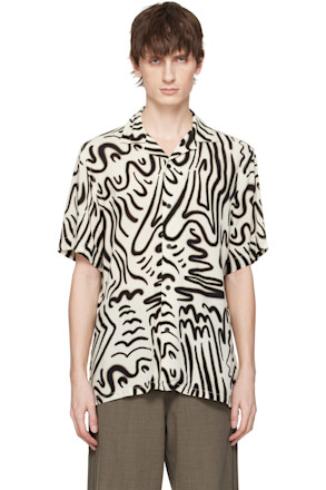 Off-White & Black Aerosol Viscose Shirt