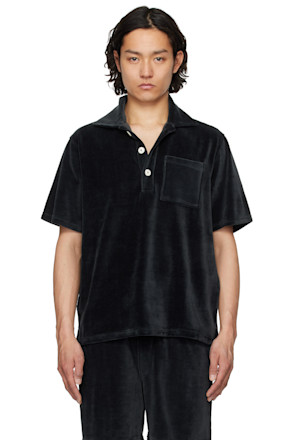 Black Girona Velour Polo