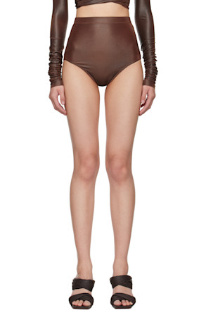 Orange Hollywood Dirt Brief Shorts