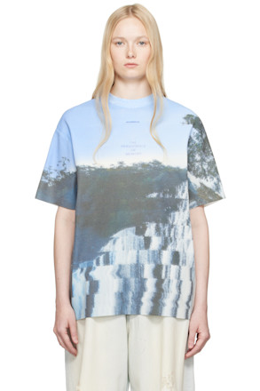 Blue Half Sleeve Knit Product. 61 T-shirt