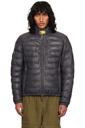 Gray Earnie Leather Jacket