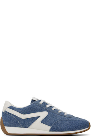 Blue Slim Retro Runner Sneakers