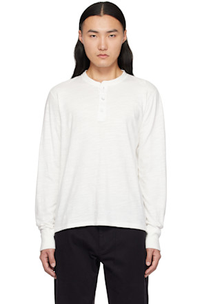 White Classic Flame Henley
