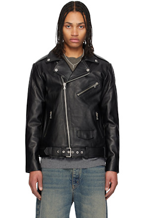 Black Joey Biker Leather Jacket