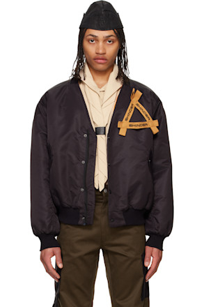 Black V Bomber Jacket