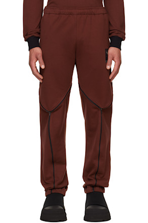 Burgundy Tri Zip Sweatpants