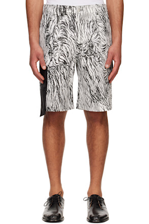 White & Black Gardiner Shorts
