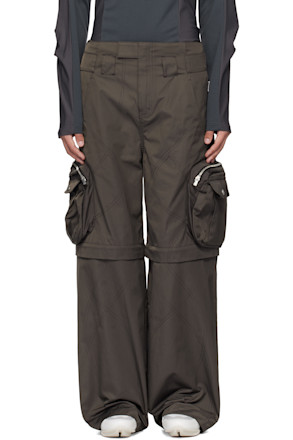 Gray Diffraction Convertible Cargo Pants