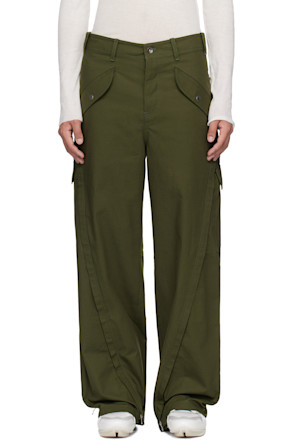 Khaki 3-Way Zip Cargo Pants