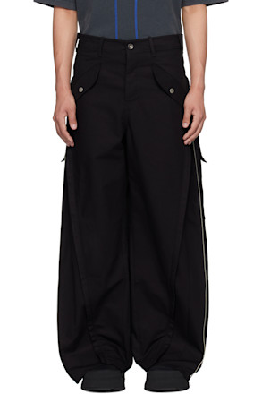 Black 3-Way Zip Cargo Pants