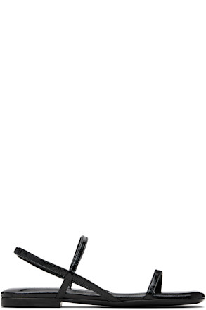 Black Hilda Flat Sandals