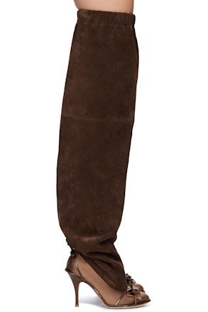 Brown Double Thigh High Tall Boots