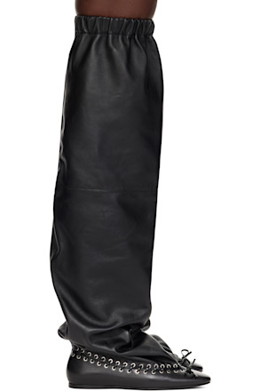 Black Level Flat Thigh High Tall Boots