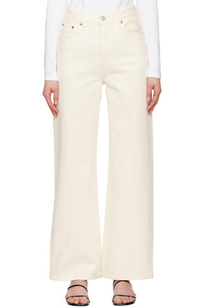 Off-White Ribcage Wide Leg Jeans