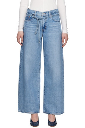 Blue XL Baggy Straight Jeans