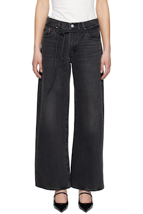 Black XL Baggy Straight Jeans