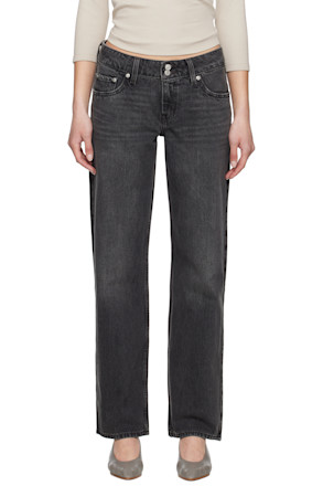 Black Superlow Loose Jeans