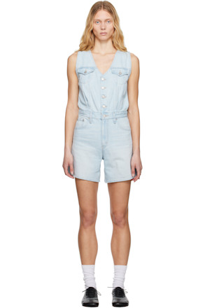 Blue Vest Denim Romper