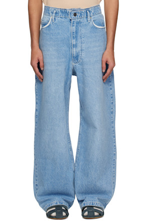 Blue Washed Denim Jeans