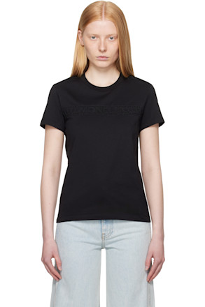 Black Embroidered-Logo T-shirt
