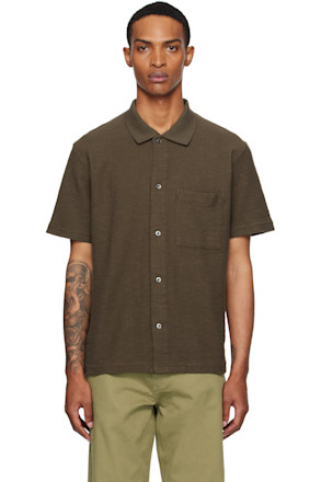 Brown Gustav Crochet Jersey Shirt
