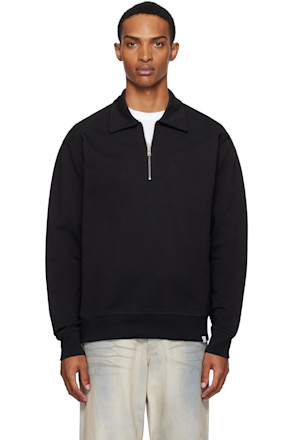 Black Ketel Relaxed Organic Half Zip Sweatshirt