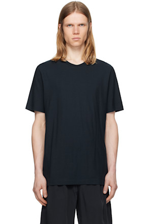 Navy Jakob Cotton Crêpe T-shirt