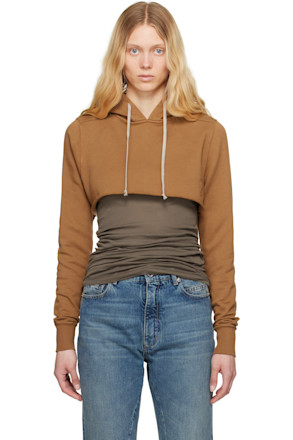 Orange Hollywood Cropped Hoodie