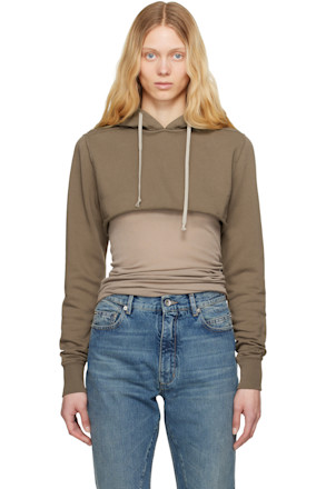 Gray Hollywood Cropped Hoodie