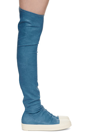 Blue Hollywood High Sock Sneaks Tall Boots